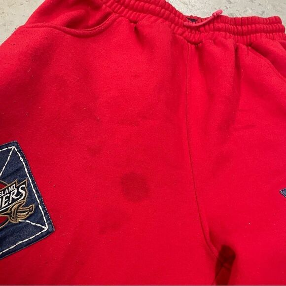 NBA Basketball Team Patch Red Sweatpants Size XL - Picture 8 of 10